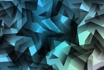 Wall Mural - light blue, green vector gradient triangles texture.