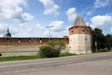 Wall Mural - 12-sided corner watchtower of Zaraysk Kremlin, Moscow Region, Russia