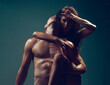 © Volodymyr - Young sexy couple with sensual pose naked body and bare chest.