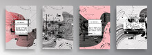 Modern Abstract Covers Set. Abstract Shapes Composition. Futuristic Minimal Design. Eps10