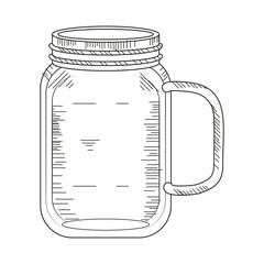 Sticker - glass jar sketch