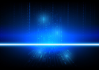 Wall Mural - circuit technology background with hi-tech digital