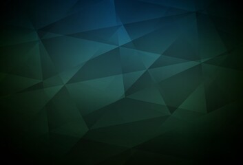 Dark Green vector polygonal pattern.