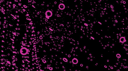 Wall Mural - abstract aerial flight of red beautiful rings in endless space. beautiful background of celebration,