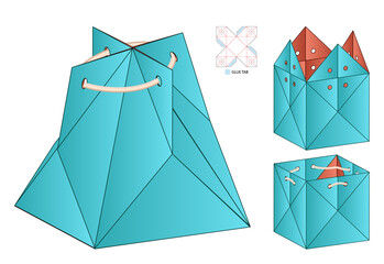 Box packaging die cut template design. 3d mock-up