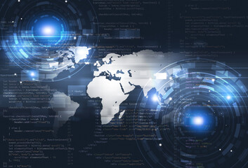 Wall Mural - front-end css js html. mixed media background