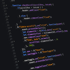 Wall Mural - js coding website background