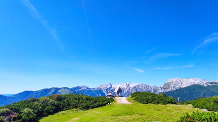 Canvas Print - Mountain pasture farms Velika Planina in Slovenia