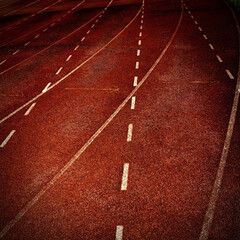 Sticker - Red lines of a stadium ground