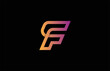 connected alphabet letter FC, CF, F logo design