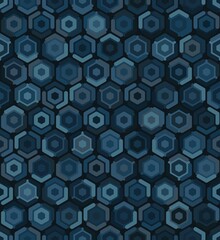 Canvas Print - honeycomb inspired abstract geometric seamless pattern of hexagons