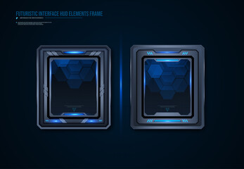 Wall Mural - futuristic technology frames interface hud element design for ui games. web and app. futuristic user