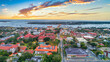 St Augustine, Florida, USA Downtown Drone Skyline Aerial