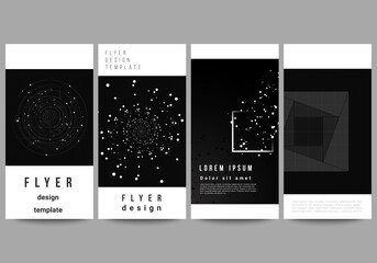Wall Mural - vector layout of flyer, banner design templates for website design, vertical flyer design, website d