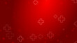 Medical health red cross neon light shapes pattern healthcare background.