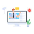 © SmashingStocks - Flat illustration denoting online news reporter