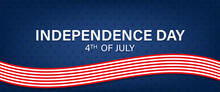 4th Of July, USA Independence Day. Vector Blue Star Background Illustration