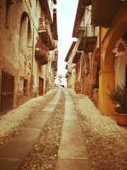 narrow street in the town