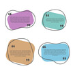 © ajipro - Curve shape quotes template in four colors. -  Vector.