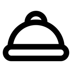 
A winter headwear accessory icon, glyph design of beanie vector 

