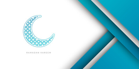 Eid Mubarak islamic greeting banner backgroung with arabic calligraphy and moroccoan geometric pattern