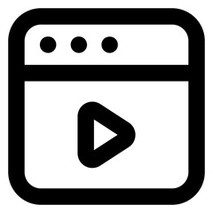 Wall Mural - 
An icon design of online video, editable vector 

