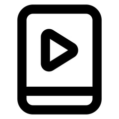 Wall Mural - mobile video icon of solid style