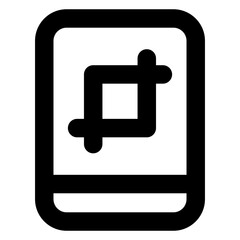 Wall Mural - mobile video icon of solid style