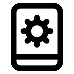 Wall Mural - mobile video icon of solid style