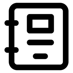 Wall Mural - 
Icon design of notepad in trendy glyph style 

