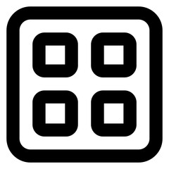 Wall Mural - 
Editable solid design of grid view icon

