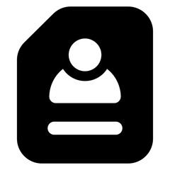 Wall Mural - 
Editable filled vector design of profile icon

