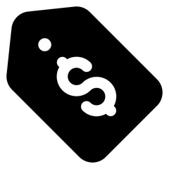 Wall Mural - 
An icon design of commerce tag, glyph editable vector 

