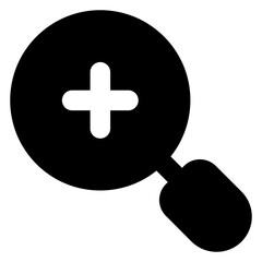 Wall Mural - 
Magnifier icon vector, laboratory equipment 

