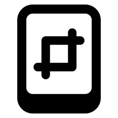 Wall Mural - 
Mobile video icon of solid style 

