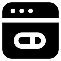 Wall Mural - 
Online user account, solid icon of web profile

