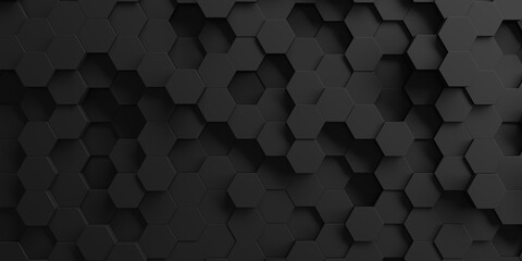 Chrome Metallic Hexagon Glossy Futuristic Background