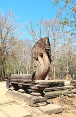 Poster - Statues of multi-headed serpents or nagas in Koh Ker complex, Cambodia