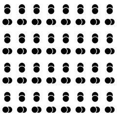 Wall Mural - Double Circles Pattern. Vector Black Circles Pattern.