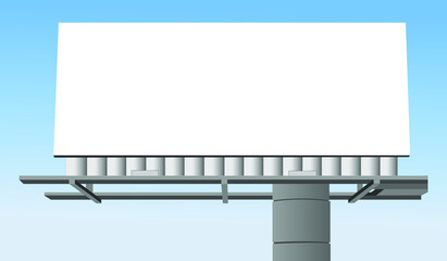 flat design billboard copy space 2 for advertisement and announcement and other (horizontal)