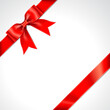 © simplyvector - Tilted Red Gift Ribbon Bow Vector. Illustration of Tilted Greeting Red Present Wrapping Ribbon and Bow on White Background.