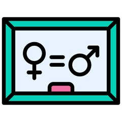 Wall Mural - Gender equality icon, Feminism related vector