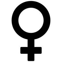 Wall Mural - Female gender symbol icon, Feminism related vector