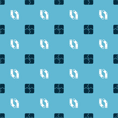 Poster - Set Piece of puzzle and Socks on seamless pattern. Vector