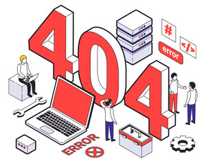 Wall Mural - colored web hosting isometric composition