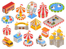 Isometric Amusement Park Icons