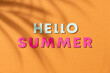© Maki Company Limited/Stocksy - The word hello on craft paper with tropical background