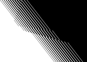 Smooth vector transition from black to white with straight broken lines. Universal vector background for transition from one image to another