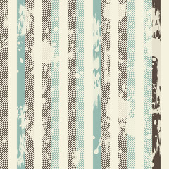 Fototapete - Abstract seamless striped pattern with blots and an effect of attrition in retro colors. Retro design. Vector shabby geometric carpet. Background for ceramic tile, wallpaper, linoleum, textile, rug