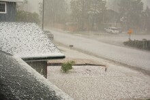 Hail Is A Form Of Solid Precipitation. This Hail Storm Is In Colorado. 